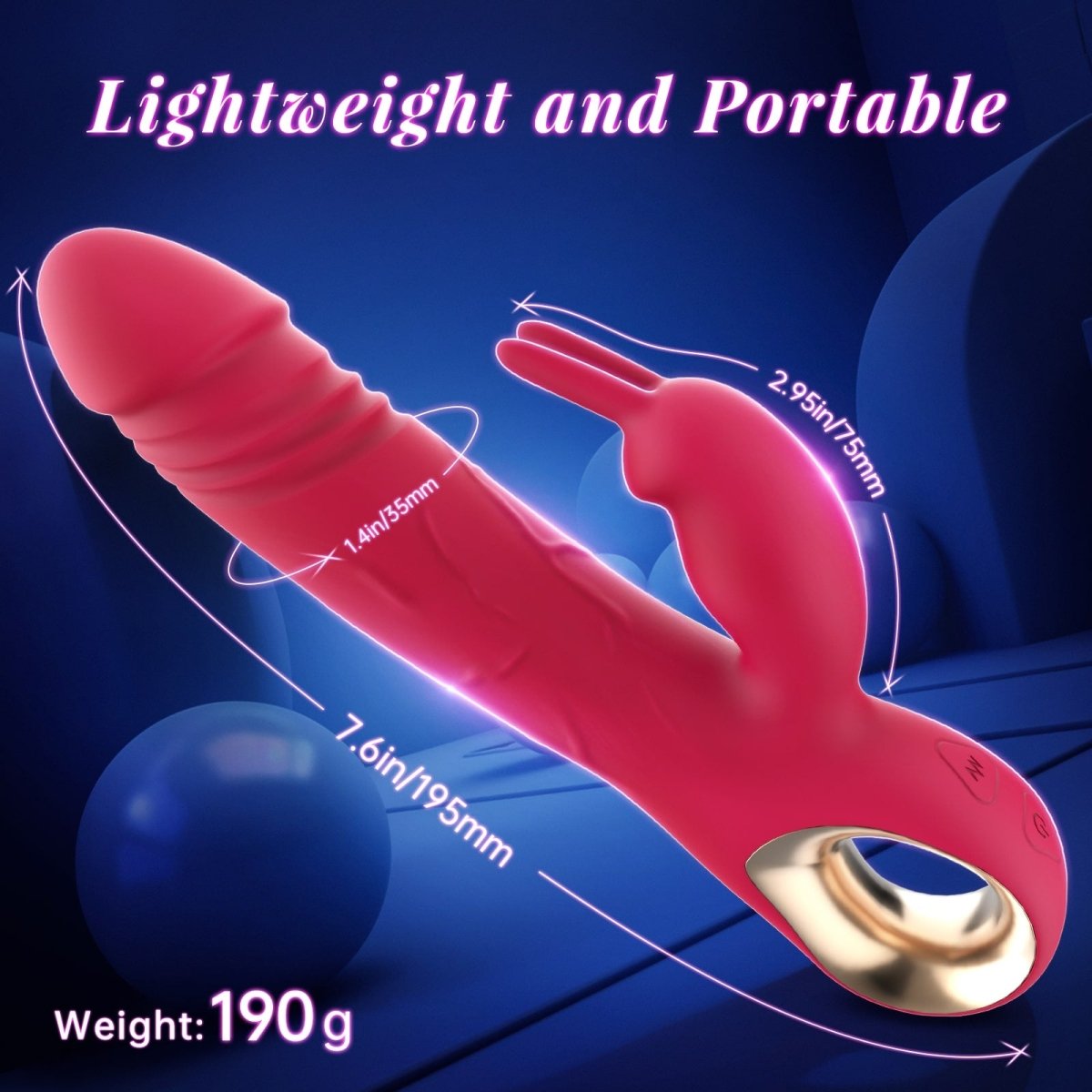 3 in 1 Wiggle and Vibrating Clitoris Stimulation G - Spot Rabbit Vibrator - Lunatear