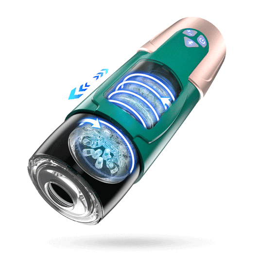 Masturbateur masculin 2-en-1 Lunatear avec fonctions de thrusting et rotation
