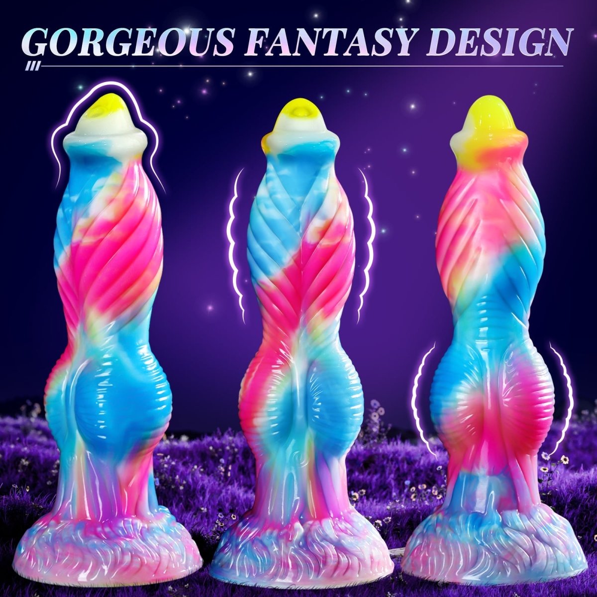 10.2 inch Fantastic 3 in 1 Realistic Huge dildo Vibrator Sex Toy - App Control - Lunatear