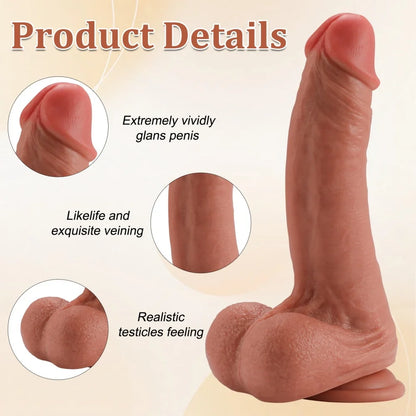 Godemichet réaliste de 28 cm en TPR ultra-doux – plaisir profond