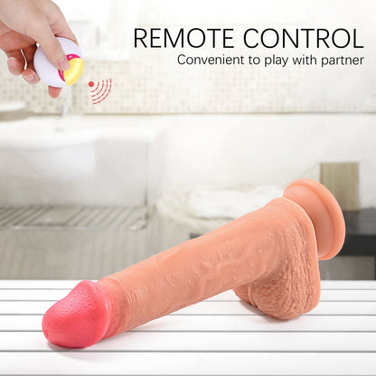 8.7in 4 in 1 Vibrating Hand - free Super Realistic Dildo - Lunatear