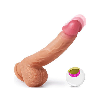 8.7in 4 in 1 Vibrating Hand - free Super Realistic Dildo - Lunatear