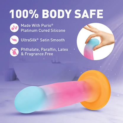 Godemichet en silicone premium – tige lisse et incurvée, pour jeu solo ou à deux