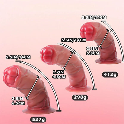 Godemichet court et épais à harnais – pénétration profonde