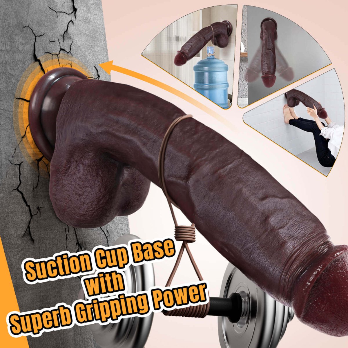 CAESAR| Huge Silicone Realistic Dildo with Suction Cup - Lunatear