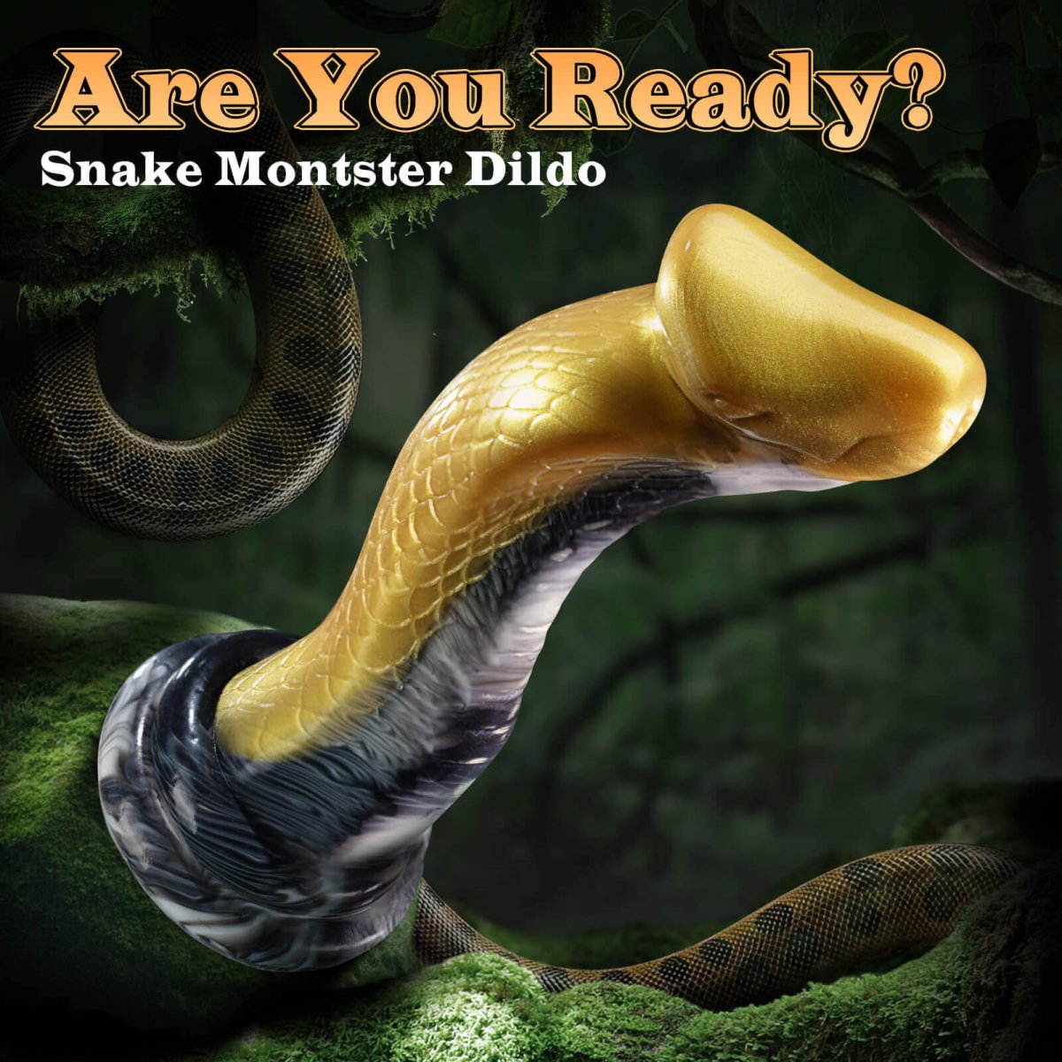 COBRA| Snake Shaped huge Monster Dildo with Suction Cup - Lunatear