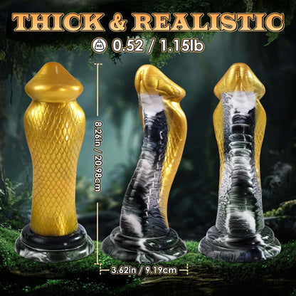 COBRA| Snake Shaped huge Monster Dildo with Suction Cup - Lunatear