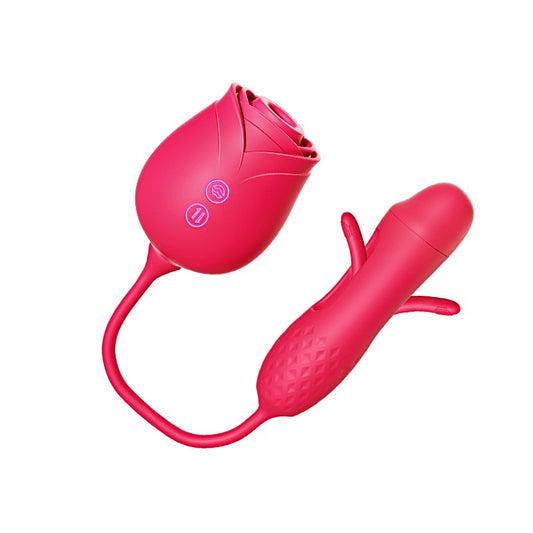 MOOLIGIRL| Upgraded Rose Female Flapping and Sucking Vibration dildo Toy - Lunatear