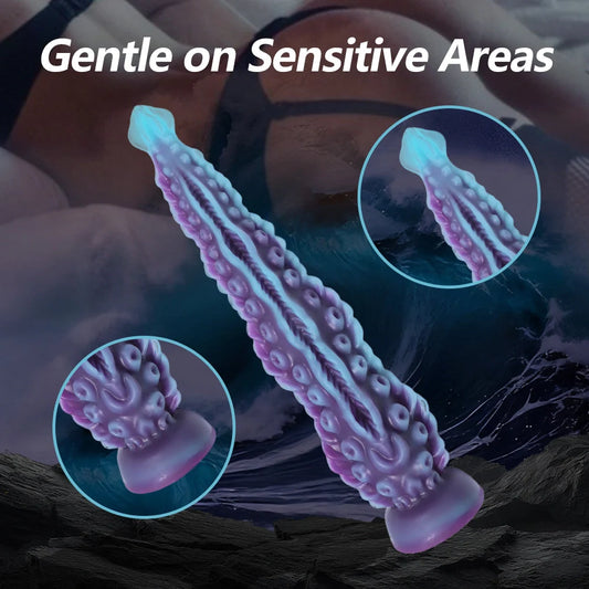 Godemichet tentaculaire creux en forme de pieuvre – plug anal pour jeu fantasy