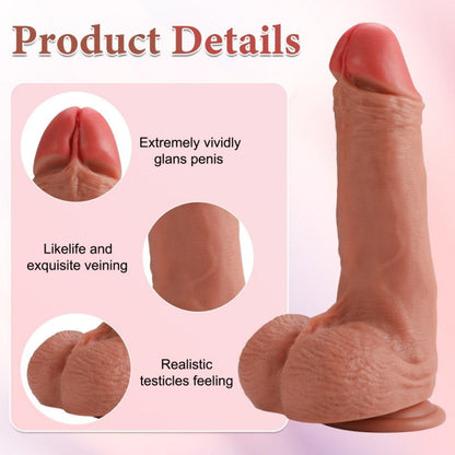 Godemichet réaliste de 28 cm – TPR souple, ventouse, étanche