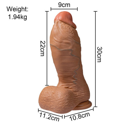 Godemichet réaliste de 30 cm avec ventouse – TPR doux et aspect naturel